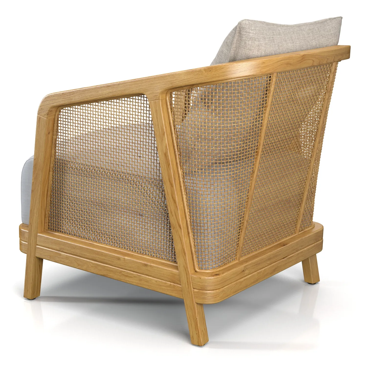 Belgrave Wicker Fabric Armchair 3D Model_06